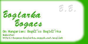 boglarka bogacs business card